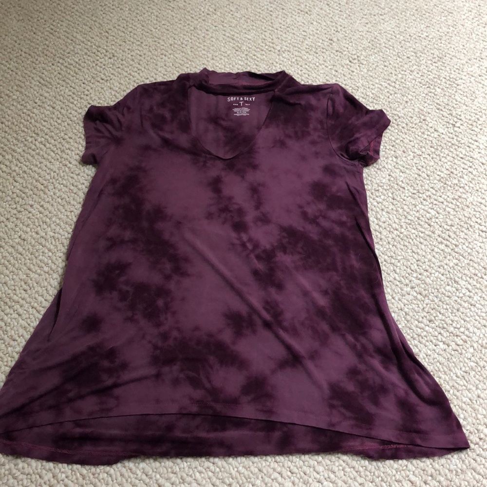 Purple Tiedye Choker T-shirt